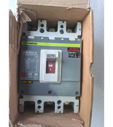 HYUNDAI UCB 250N MOLDED CASE CIRCUIT BREAKER 175A 3P MCCB HYUNDAI 175A 440V/35KA